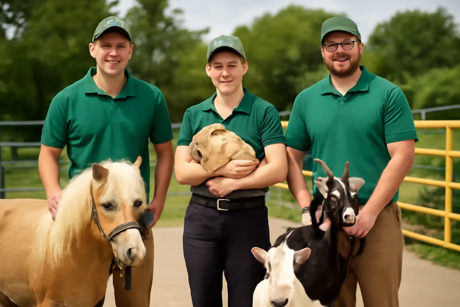 BallīteZoo komanda - profesionāli dzīvnieku aprūpētāji ar lauku dzīvniekiem